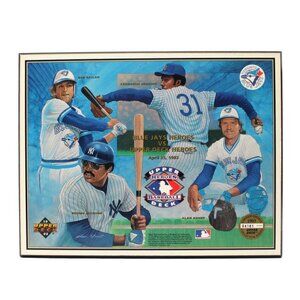 Vintage 1993 MLB Toronto Blue Jay Hero Plaque Upper Deck Limited Edition Print